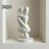 Easy Care Sculpture 3D Printed Hugging Couple Sculpture, Abstract Embrace Figurine with Smooth Curves, Minimalist Statue Embracing Design Stable Base,