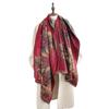 New plant flower scarf autumn and winter thickened retro oil painting scarf women's versatile imitation cashmere shawl