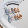 Nail Patch Removable Nail Ocean False Nail Beach Shell Wearing Nail Three-dimensional Pearl Diamond 24 pieces