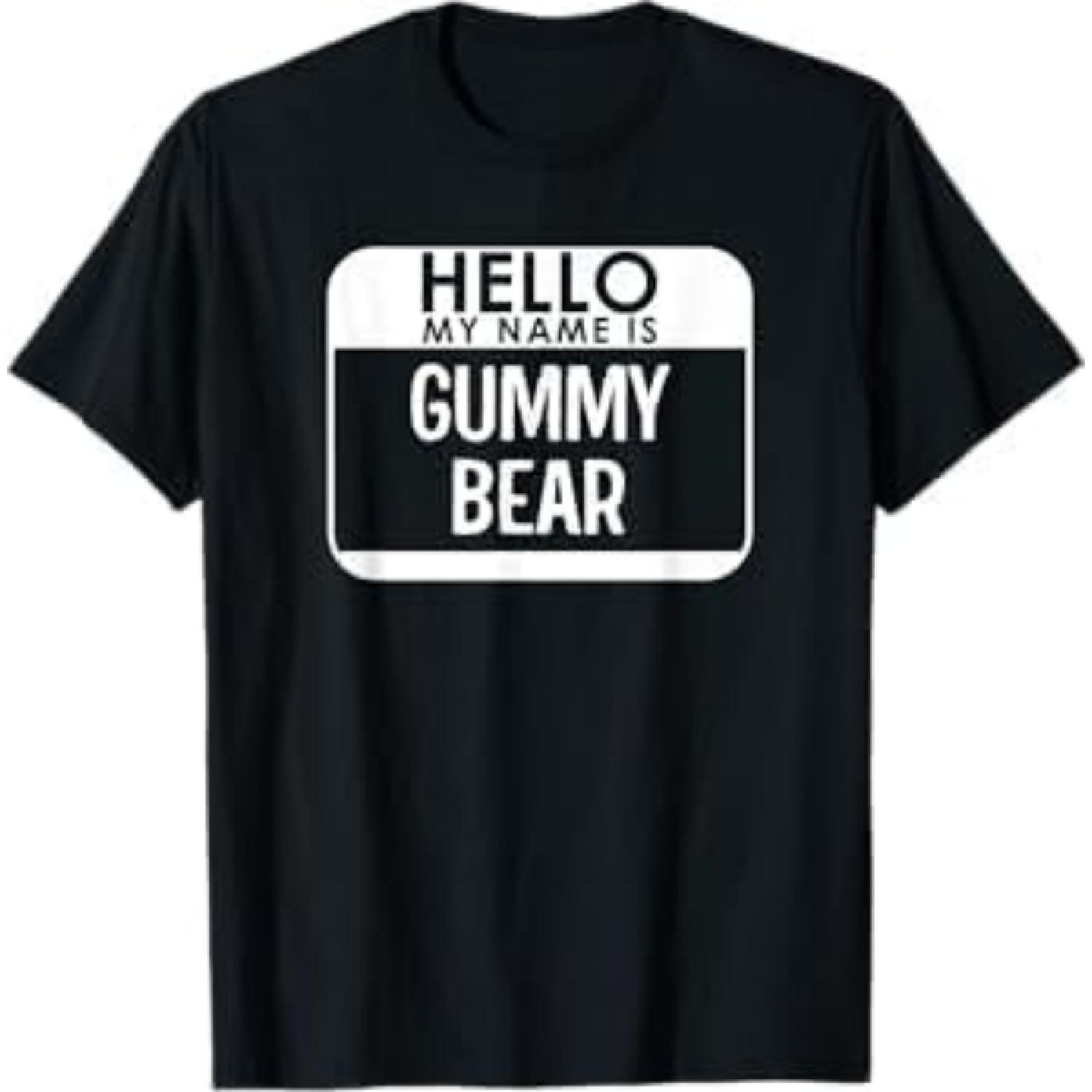 Футболка с костюмом мармеладного мишки Смешной простой наряд на Хэллоуин Футболка MTA Мужская Женская Майка Толстовка Худи Черный S