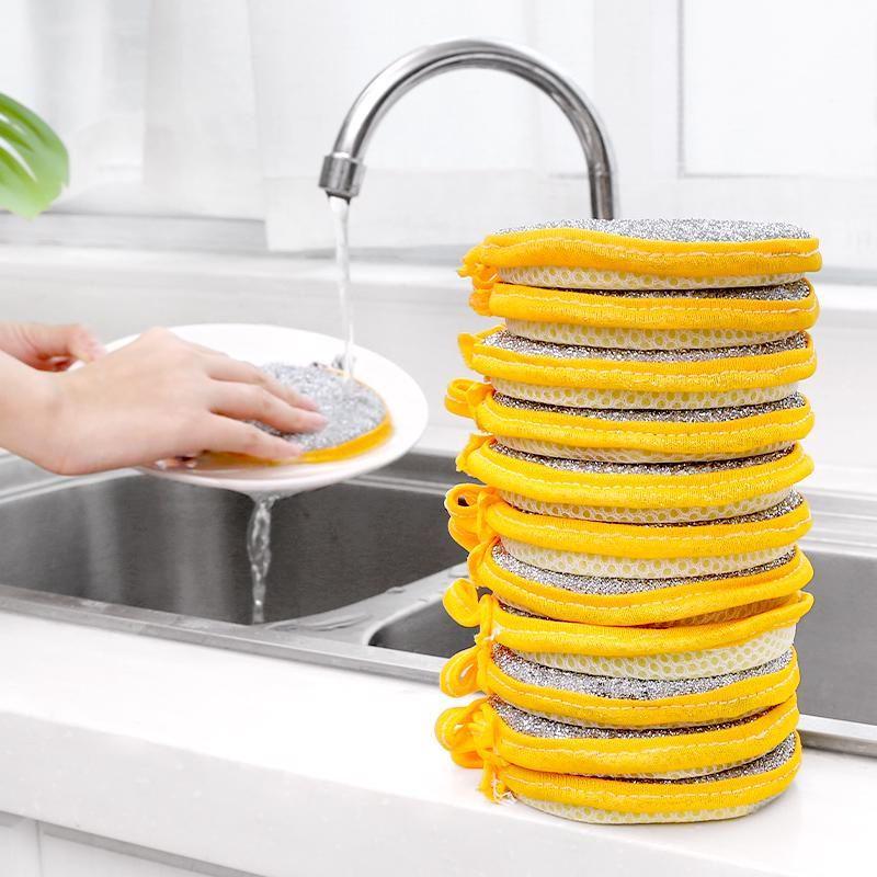 JSDF Double-Sided Non-Stick Oil Degreasing Dishcloth & Sponge