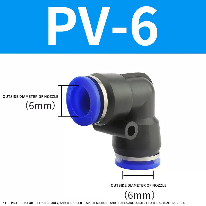 50/100/500/1000Pcs Pneumatic fitting PV pipe gas connectors direct thrust 4 to 12mm plastic hose quick couplings