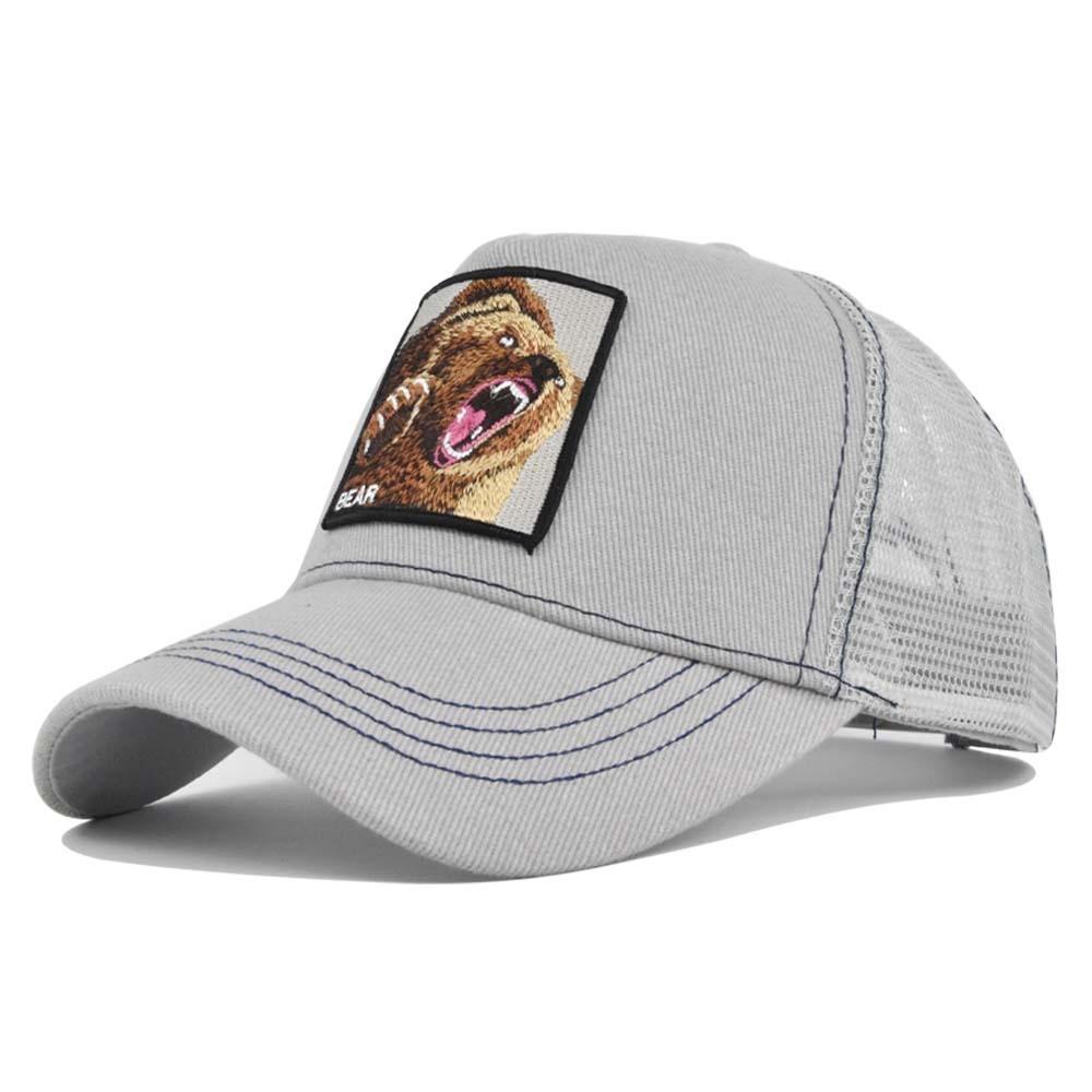 Duck Hat Tongue Bear Embroidered Cotton Baseball Hat Curved Eaves Sun Visor Hat