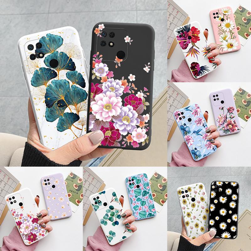 Für Redmi 10C 10 C 10A Hülle Funda Vintage Blumen Blätter Schutzhülle Weiche Capa Für Xiaomi Redmi 10C 13C 14C Bumper Case