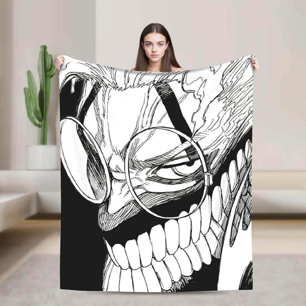 Turbo Granny Dandadan Anime Blanket Street Trend Plush Throw Blanket For Living Room Airplane Travel Flannel Bedspread Bed Cover