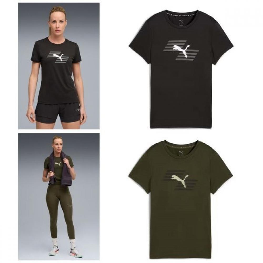 

Puma Women S Poly Graphic Tee W Puma X hyroX 527638 01 70 70 Olive/M(100)
