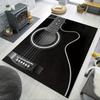 1pc Guitar Design Area Rug Crystal Velvet, Soft & Non-Slip Polyester Mat for Living Room, Bedroom, Study, Game Room