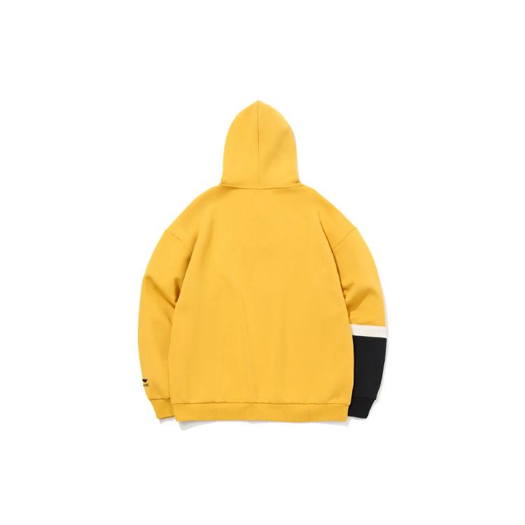 Li Ning X Disney Sweatshirts Men's Yellow Hooded Moderate Regular AWDQ841-1