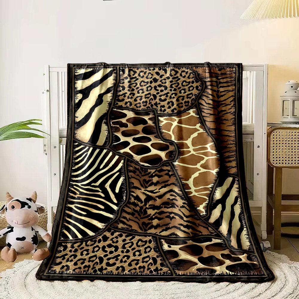 Coperta con Stampa Animalier Safari Coperta per Camera da Letto Coperta per Divano del Salotto Coperta Morbida per Pausa Pranzo Regalo per Festival di un Amico