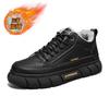 Thick-soled heightening board shoes men's winter new student retro trend fleece thickened flat-bottomed casual sports men's shoes