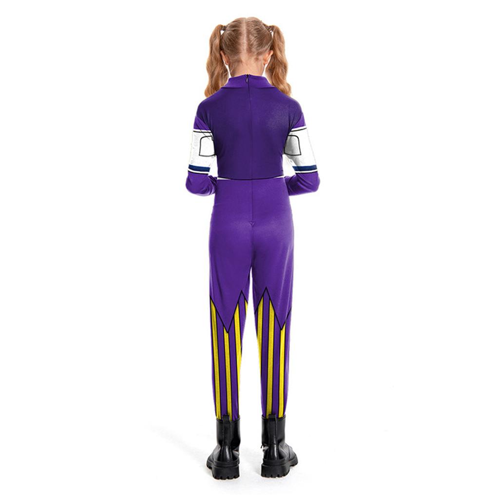 Costume da Artista Circense per Bambini Tuta Intera Manica Lunga Abito da Palco Costume per Giochi di Ruolo di Halloween per Bambini Ragazzi e Ragazze