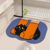 Bathroom Water Absorption Diatom Mud Floor Mat Cartoon Bathroom Toilet Door Dirt-resistant Anti-slip Mat Household Quick-drying Floor Mat