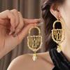 Vintage Metal Drop Dangle Pearl Tassel Earrings For Women Fashion Jewelry Gift Fantastic Statement Earrings Accessories