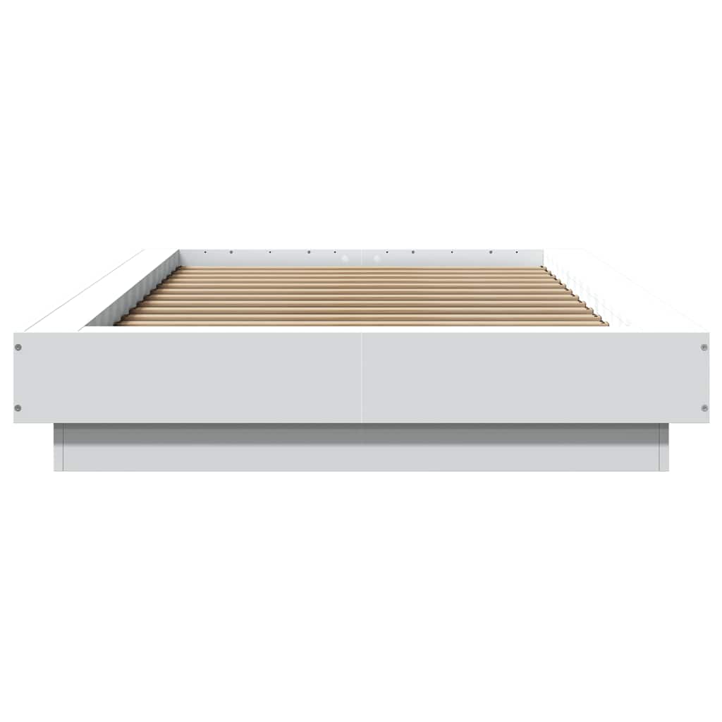White Bed Frame 100x200 cm Engineered Wood