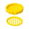 Soap Box, Cheese Shape with Removable Drain Layer, Quick Cleaning Anti-Slip Soap Holder, for Bathroom Countertop