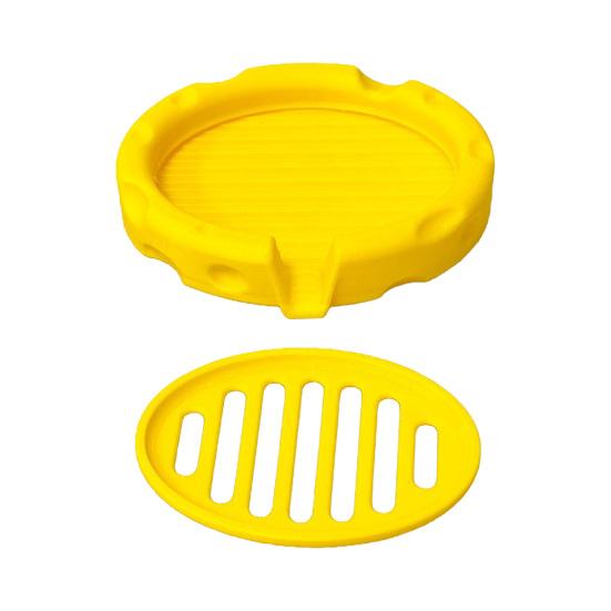 Soap Box, Cheese Shape with Removable Drain Layer, Quick Cleaning Anti-Slip Soap Holder, for Bathroom Countertop