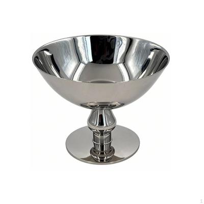 Fruit Cup Stainless Steel Dessert with Pedestal Mirror Polished Bowl for Hosts,