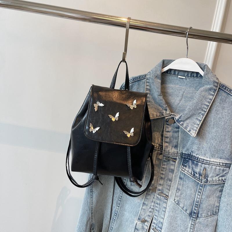 Korean Version of Niche Beautiful Butterfly Backpack Large Capacity Fashion Shoulder Bag Summer Women's Personalized Commuter Bag No