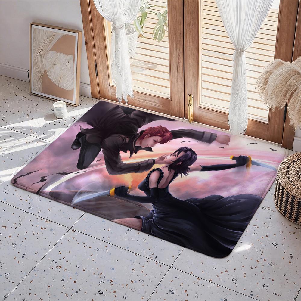 Anime B Baccano! Floor Mat Eco Flannel Doormat Non Slip Odorless Indoor Floor Rug Soft Short Plush Home Mat