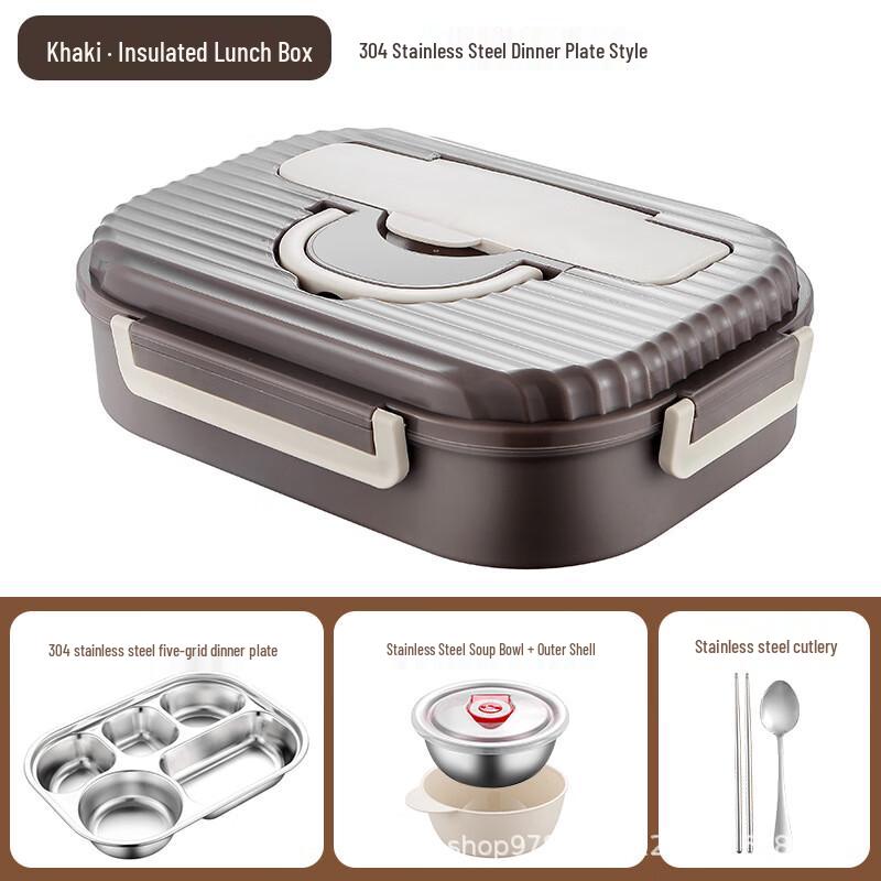 Dejier Thickened 304 Stainless Steel Divided Lunch Box