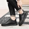 Shoes Autumn New Thick-soled Lightweight Outdoor Sports Shoes Light Luxury Leather Lace-up Casual Shoes