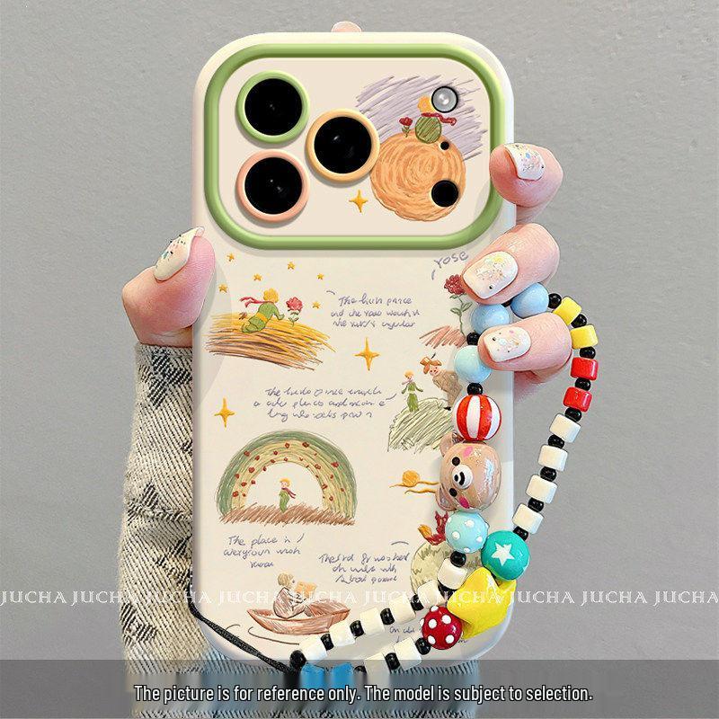Cartoon Graffiti Lens Protective Cover for iPhone 15/17 - The Little Prince Edition