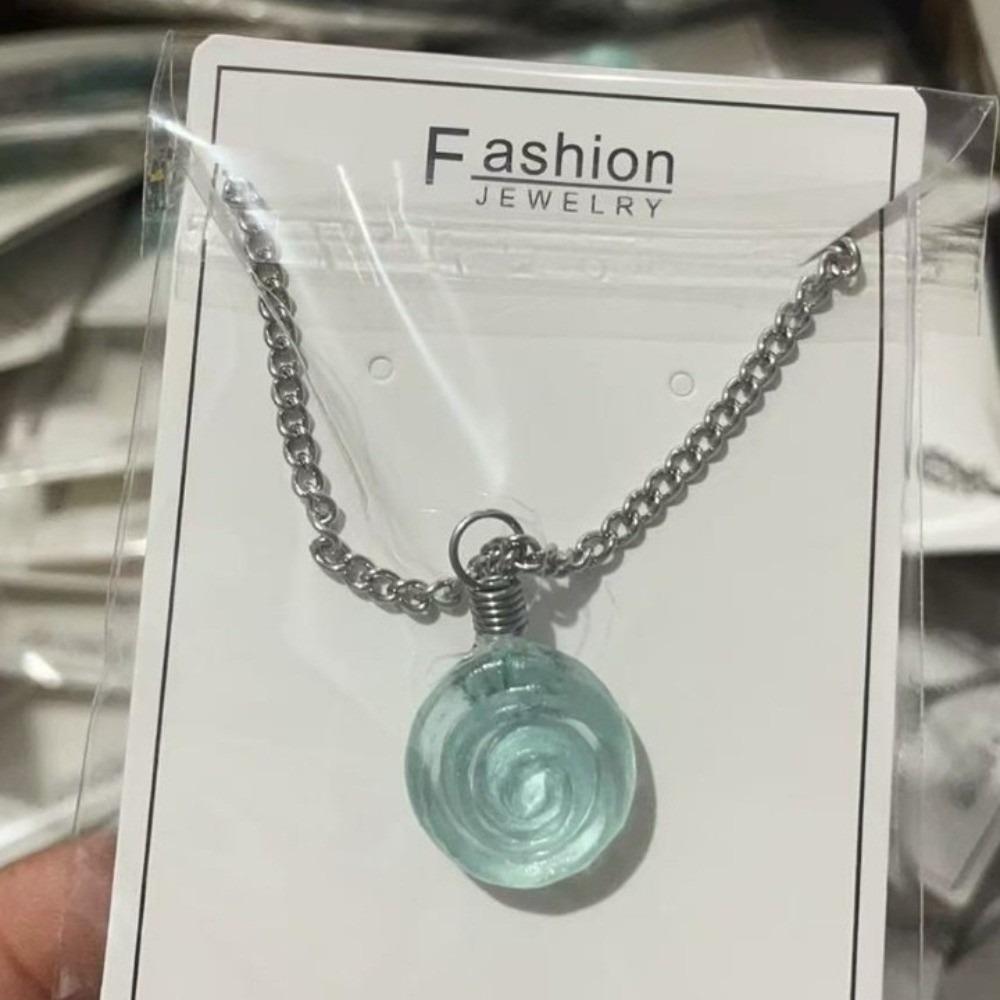 

Красочные геометрические спиральные серьги-капли из переработанного стекла для женщин, аксессуары Necklace