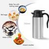 Stainless Steel Fast Boil, Portable Electric Hot Water Kettle for Tea and Coffee,750ml Car Electric Kettle Thermal Mug