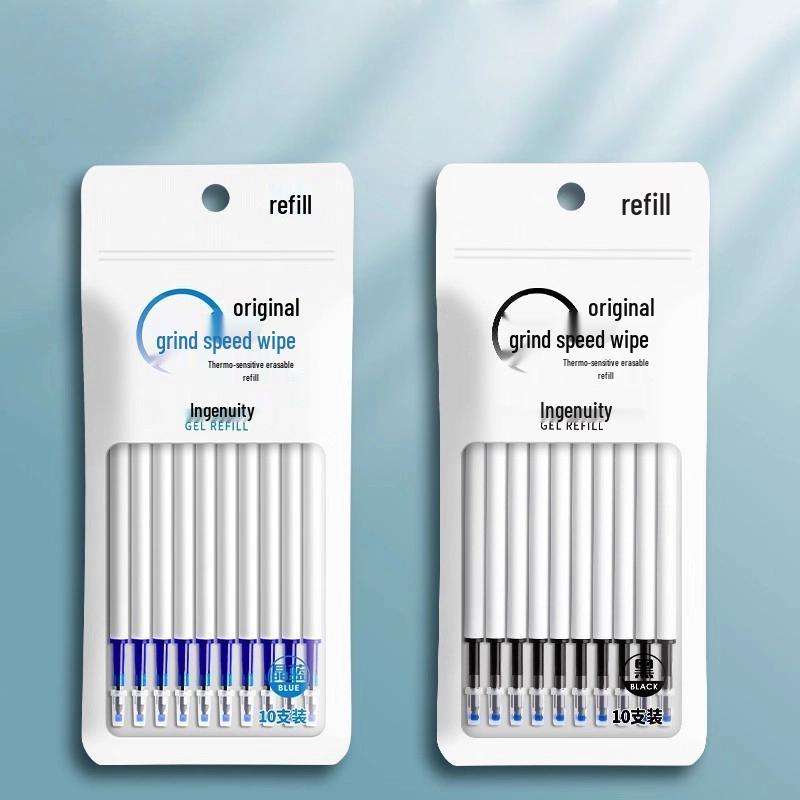 Crystal Blue Heat Erasable Refillable Gel Pen - Perfect for 3rd-5th Grade Students, Press-to-Erase Magic Rub, Easy to Use.