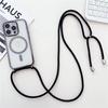 Luxusní šňůrka na krk Lanyard Pokovování Magnetický Průhledný Kryt na Telefon Pro iPhone 17 16 15 14 13 12 Pro Max 11 Pro Magsafe Měkký Kryt