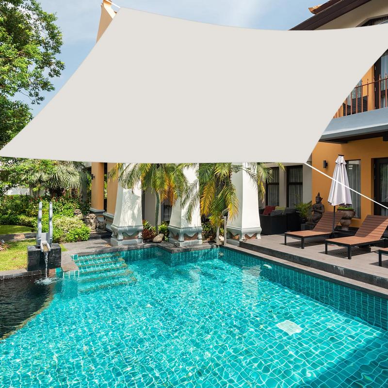 300D Random Color Outdoor Sun Shade Sail Canopy Waterproof Patio Cover UV-Blocking Camping Tarp Patio Covering for Backyard Pool