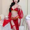 Exotic Princess Lace-up Nightdress: Sexy Open Chest Lingerie for Dancers