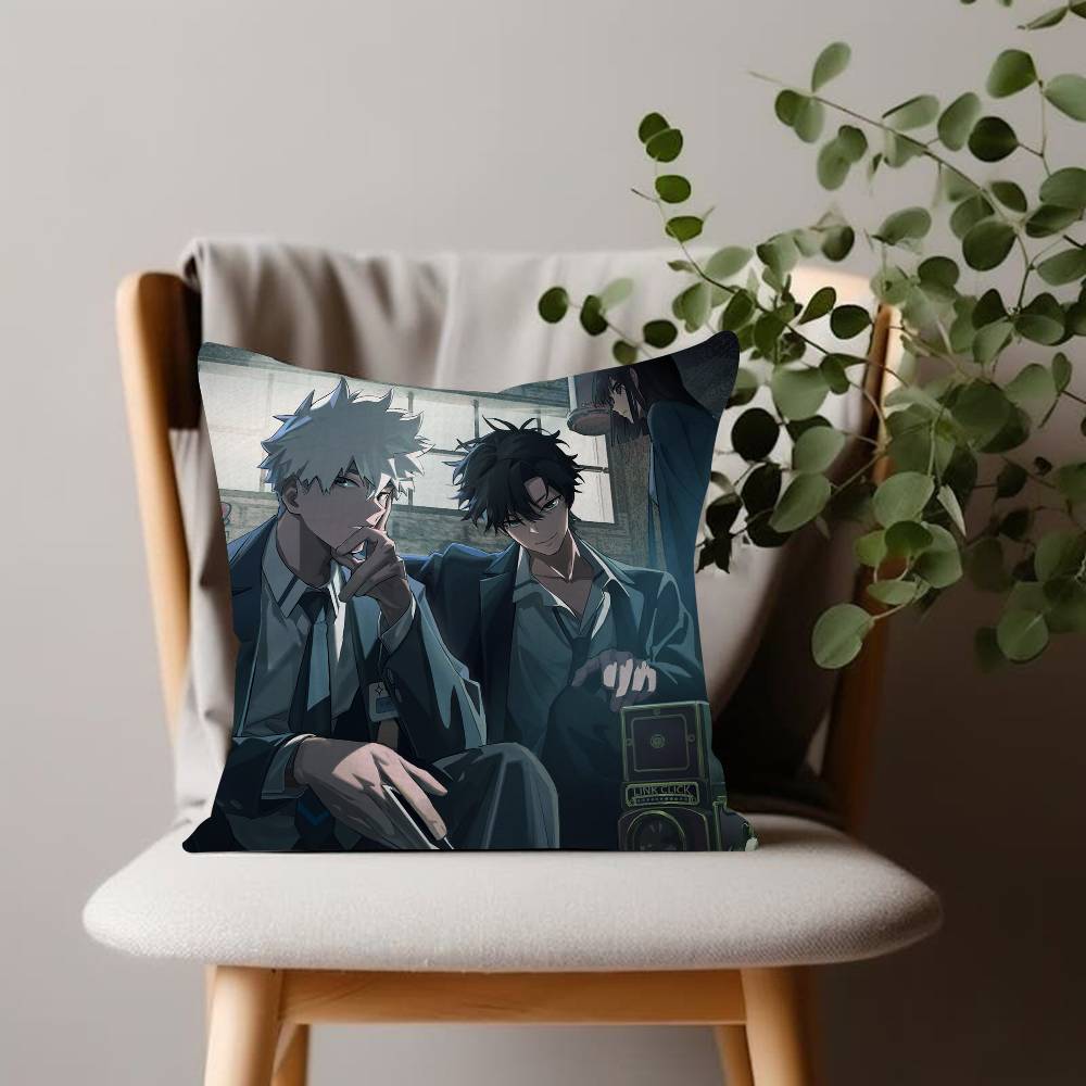 Suspense Anime Pillow Case Sofa Living Room Bedroom Doublesided Printing Link Click Square Cushion Nap Time Pillow Case