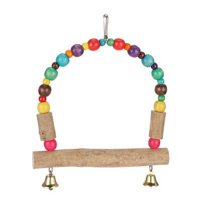 Holz Haustier Klein- und Mittelgroßer Papagei Schaukel mit Haken Spielend Beißend Zubehör