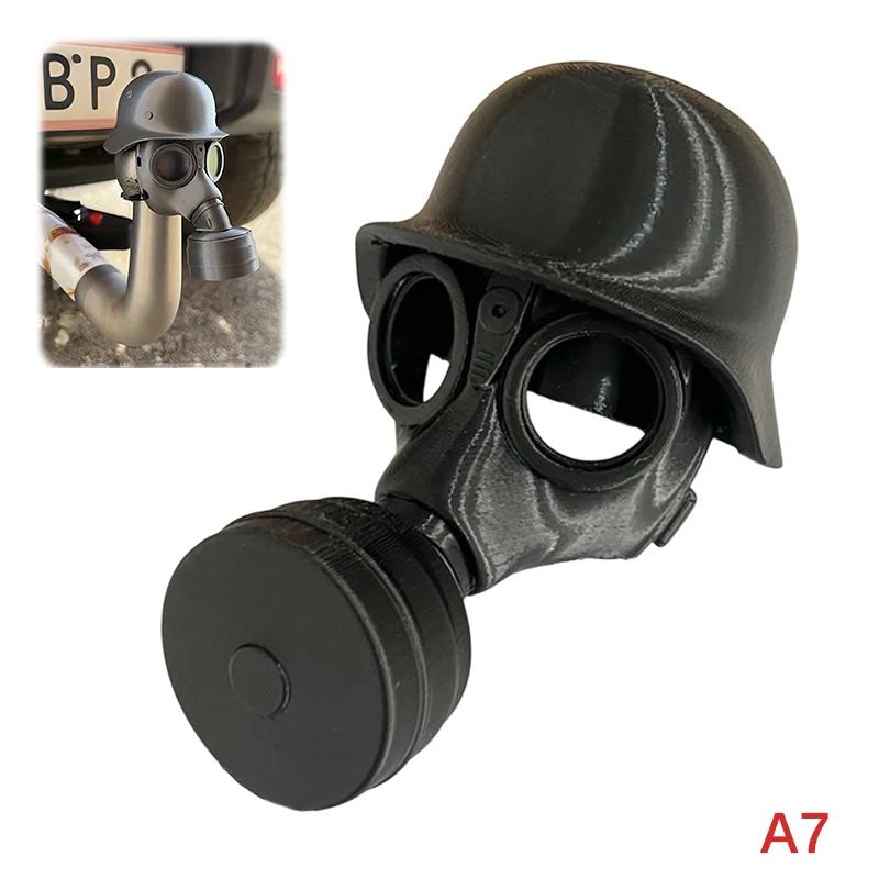 5stylesTrailer Hitch Cover with Steel Helmet and Gas Mask 3D Printed Trailer Hitch Ball Cover Prevent Receiver Tube From Rusting