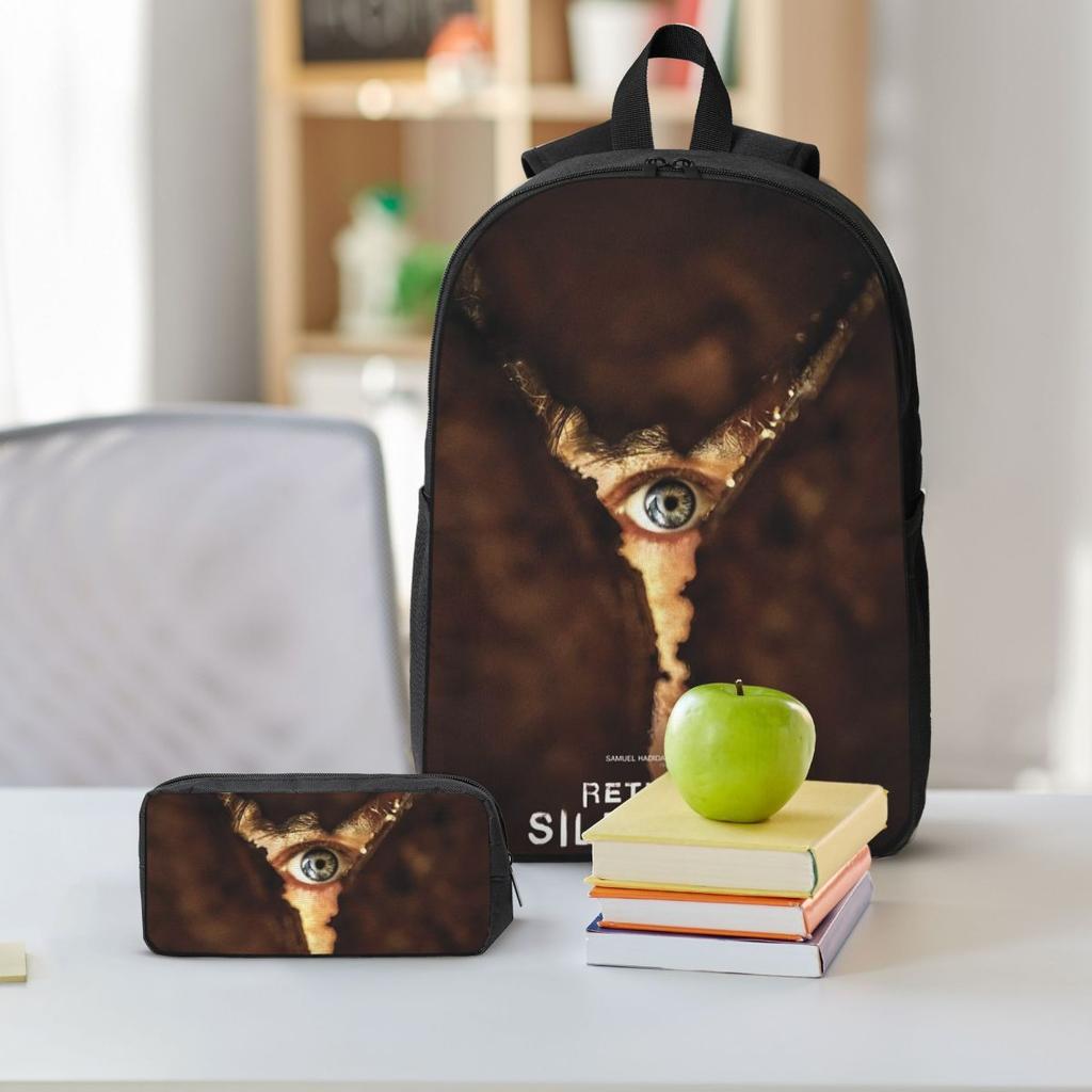 Return To Silent Hill Movie 2026 Kids Backpack Lunch Box Pen Bags for Boys Girls Backpacks Cute School bag Bookbag Set