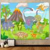Cartoon Dinosaur Tapestry for Boys Kids Bedroom, Cute Animal Dinosaur Art Tapestries Wall Hanging for School Classroom Anime