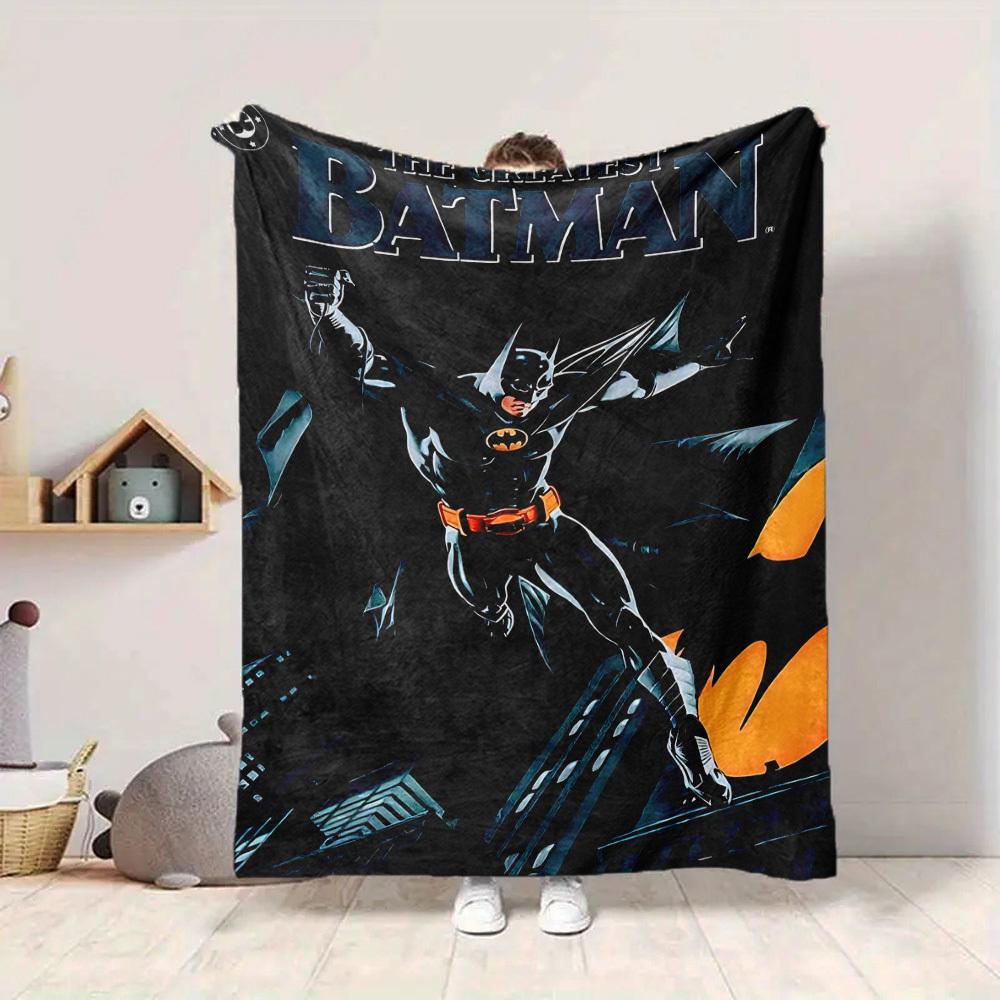 1pc Batman Blanket Lightweight Flannel Throw For Sofa, Bed, Travel, Camping, Livingroom, Office, Couch, Chair, And Bed