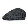 Fashion Cotton Jacquard Denim Beret British Vintage Versatile Forward-Facing Cap Striped Duckbill Cap Men's Trendy