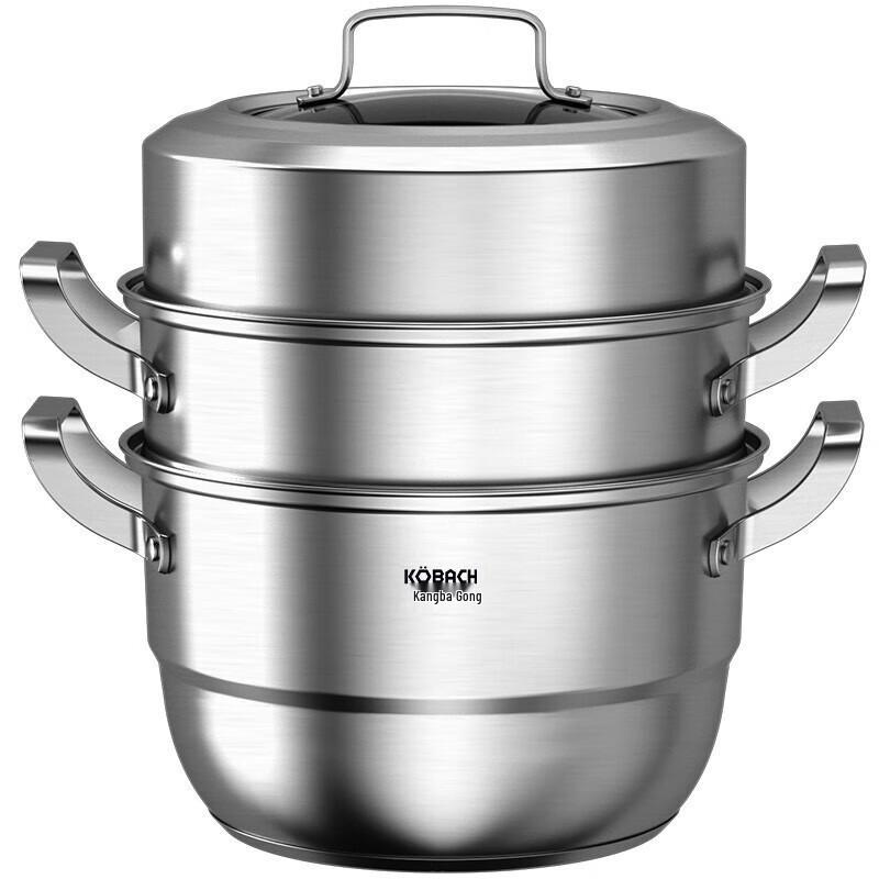 Kangbahe 28cm 3-Layer 304 Stainless Steel Steamer & Soup Pot
