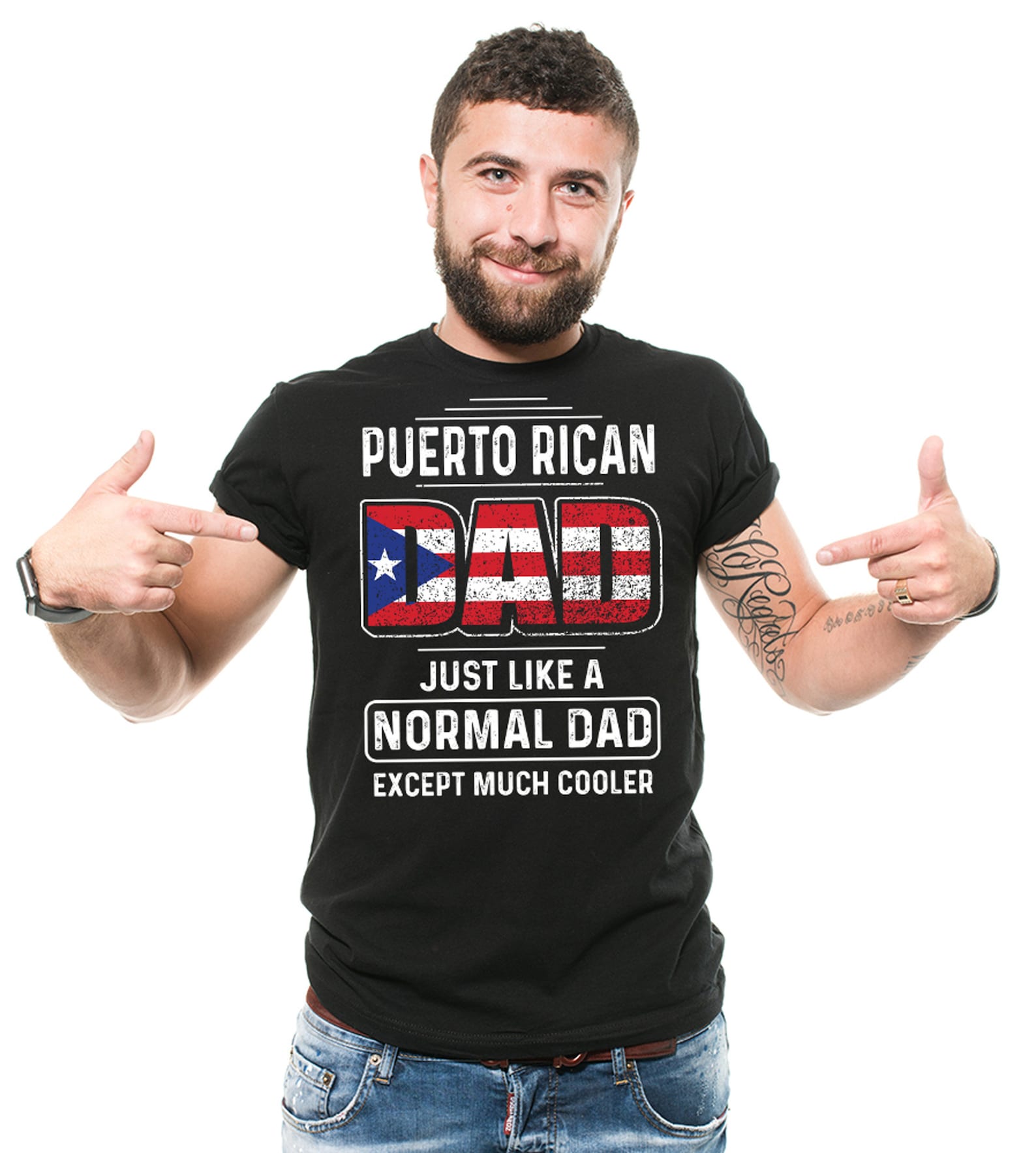 Puerto Rican Dad Shirt Puerto Rican Father s Day T-Shirt Dad Patriotic Shirt Puerto Rican Father Shirt Funny Dad Tee Cool Dad Gifts XL