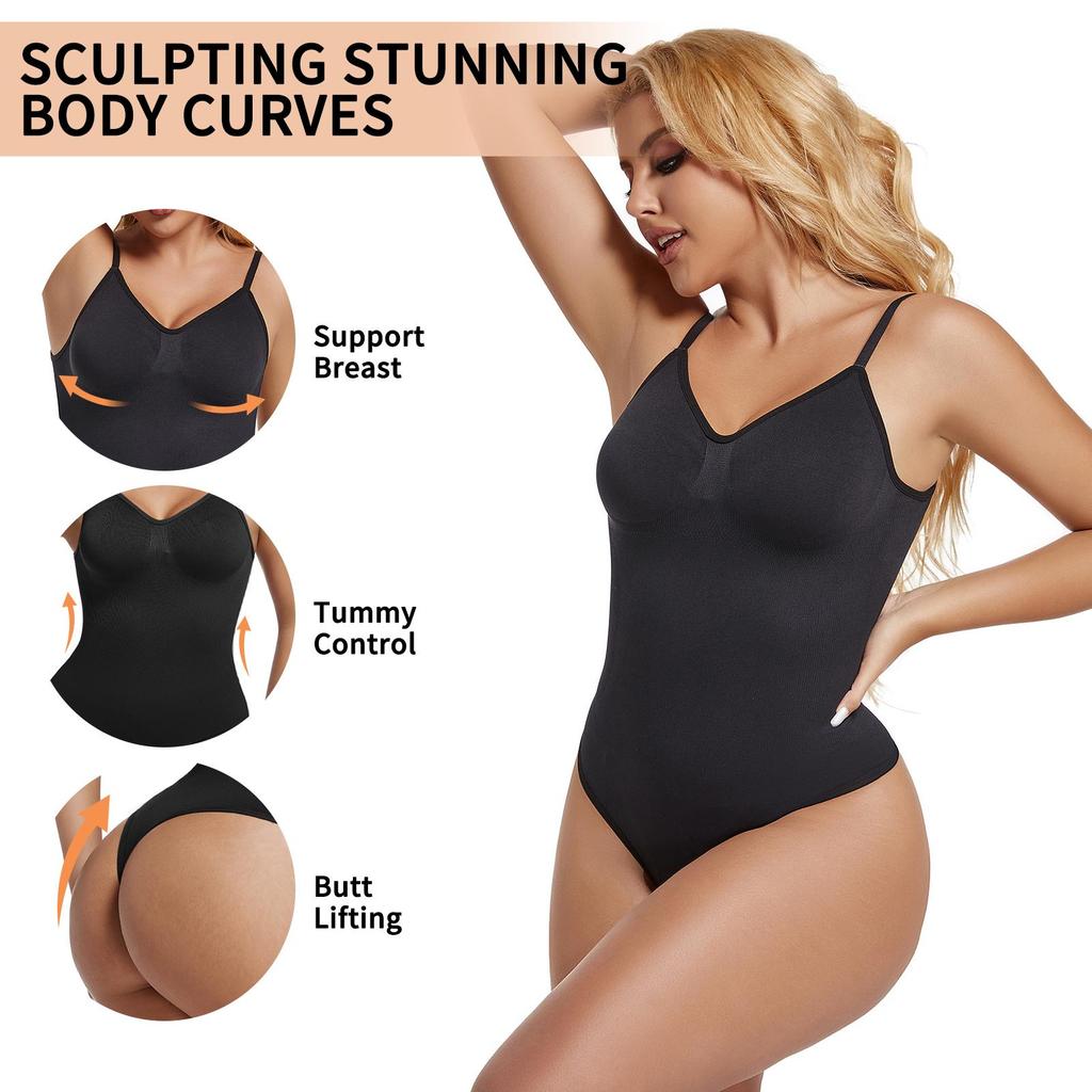 Body modellante per donna Body modellante per il controllo della pancia Body perizoma senza cuciture Body con scollo a U senza schienale Top Vita trainer Intimo dimagrante