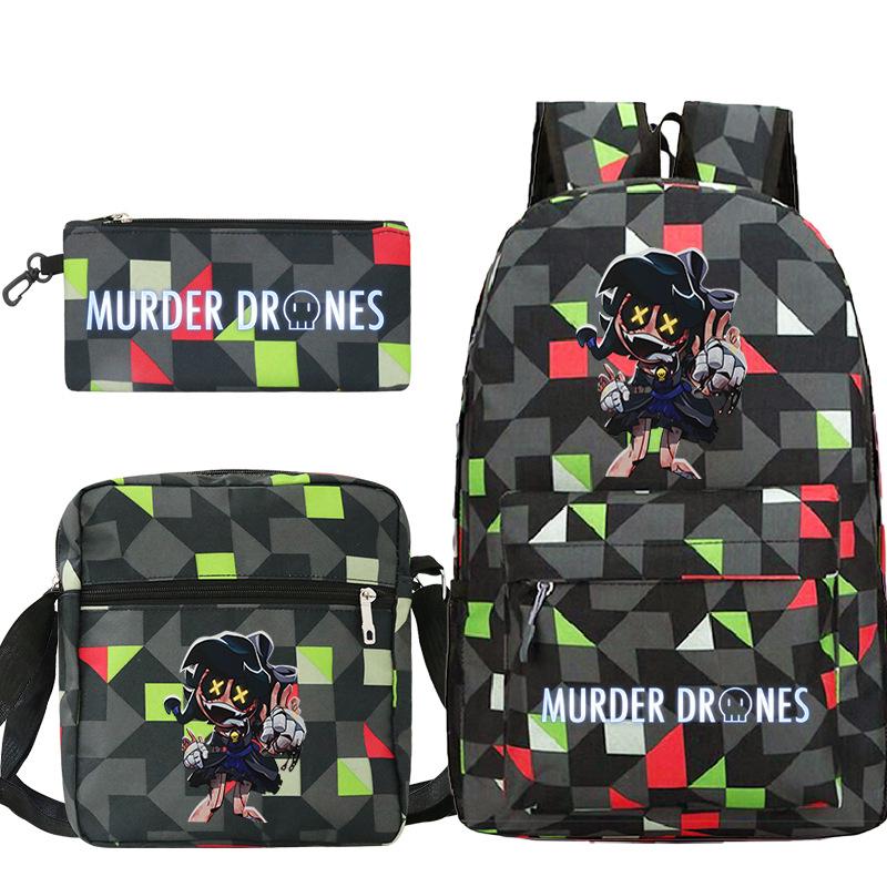 Neuer Murder Peripherie-Trend Schulterrucksack-Set Lässige Stiftetasche Grund- und Sekundarschultasche