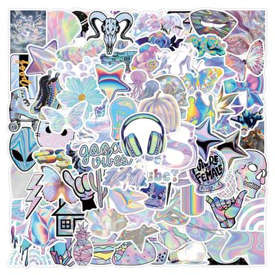 110 Nowe Iridescentne Naklejki Graffiti Hulajnoga Walizka Kubek na Wodę Naklejki Kreskówkowe