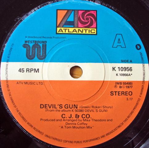 

7inch Record C.J. & CO - Devil s Gun K10956 Atlantic 1977 UK Soul/Funk Used
