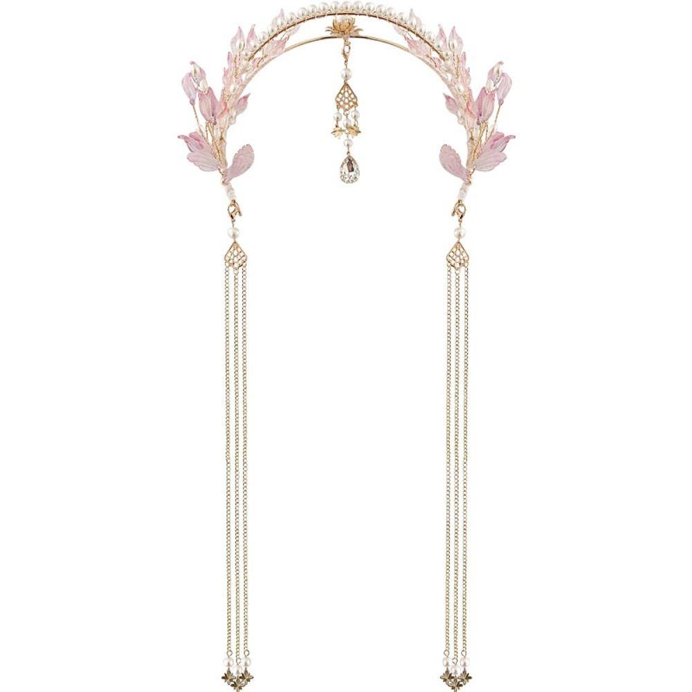 

Кисточка Искусственный жемчуг Принцесса Ханьфу Головной убор Свадебный головной убор Аксессуары для волос Женские головные уборы headress