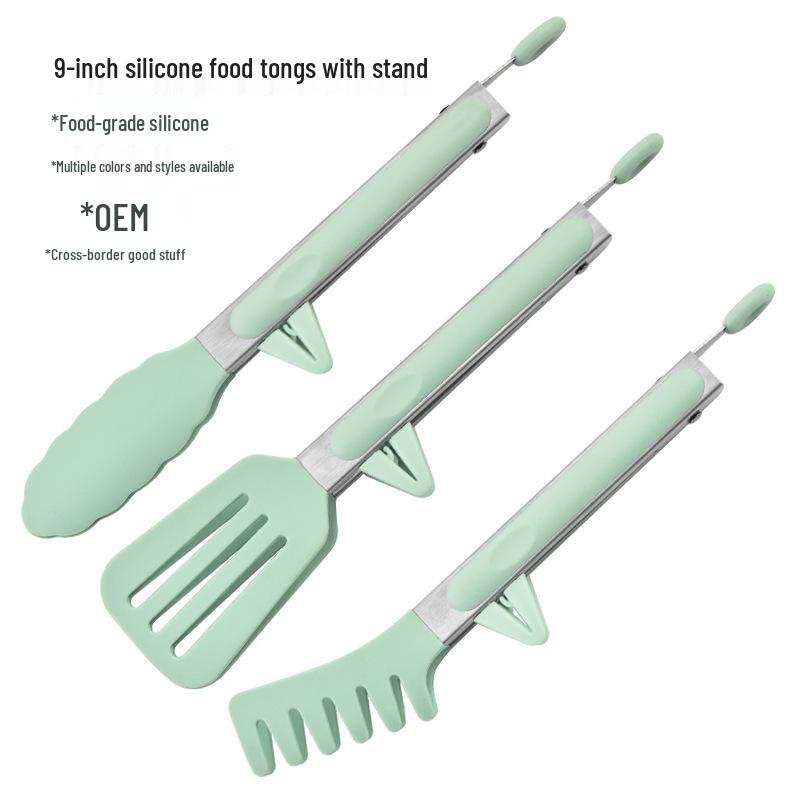 Silicone Food Portioning Tongs for Barbecue, Steak, Bread, and Buffet