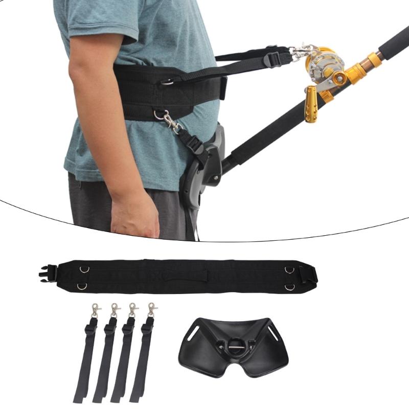 Fighting Belt Fishing Belt Rod Holder Rod Support Holder Fishing Rod Holder Waist Belt Set Fish Rod Belt Fishing Tackle