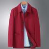 Men's Plus Size Business Casual Jacket - 2021 Autumn Button-Down, Turn-Down Collar, Dad's Outfit for Middle-Aged Men