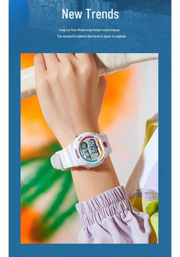 Sanda Unisex Sports Electronic Watch - Stylish, Versatile, Multi-functional with Large Simple Dial